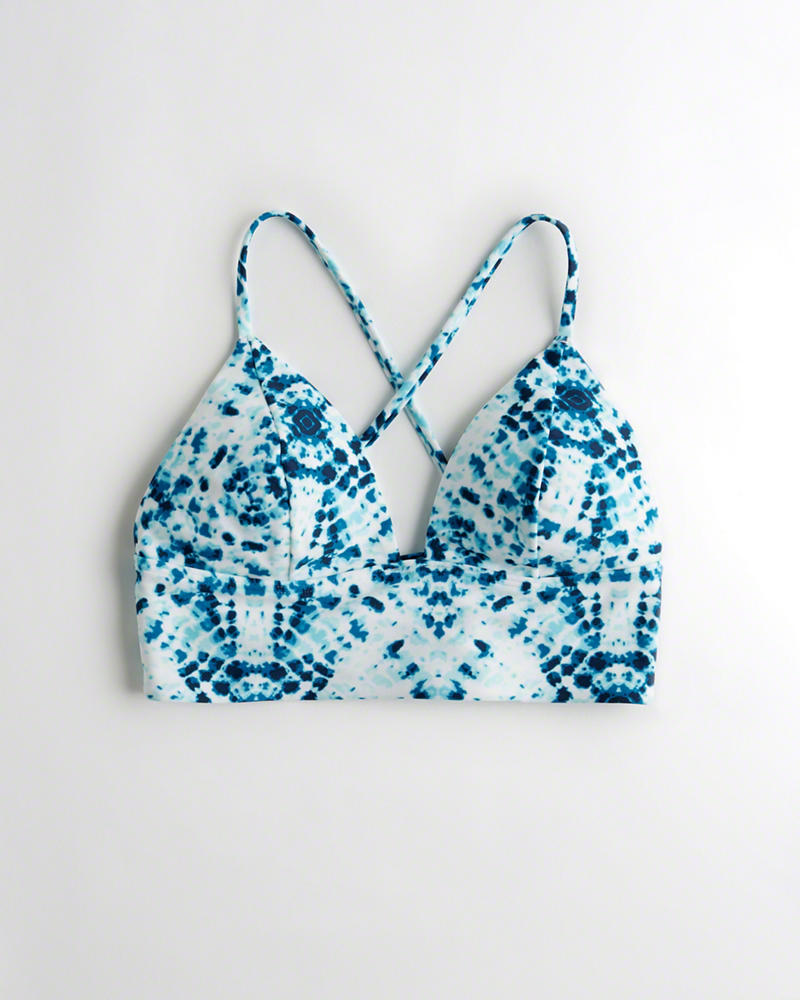 Costumi da Bagno Hollister Donna Strappy Longline Triangle Bikini Blu Italia (316MAKLJ)